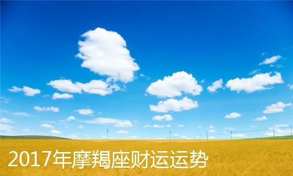 摩羯座大预言 解析今年财运如何呢