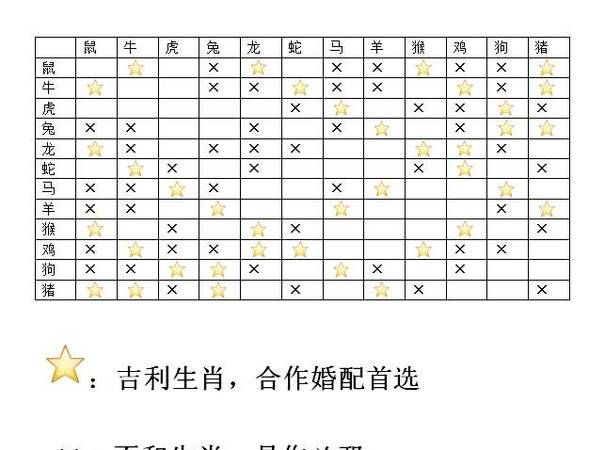 十二生肖相冲相克表生肖属相婚配