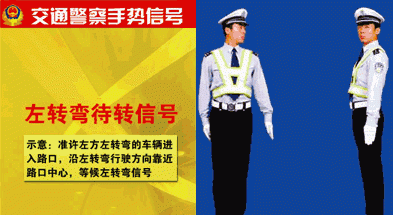 变道信号的警察手势,交警手势大全及解释图10